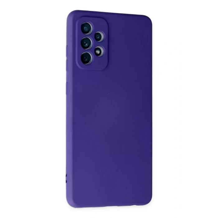 Samsung Galaxy A72 Kılıf Nano içi Kadife Silikon - Mor