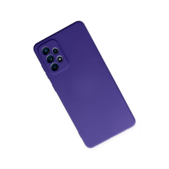 Samsung Galaxy A72 Kılıf Nano içi Kadife Silikon - Mor