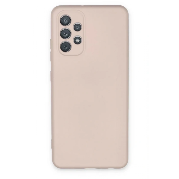 Samsung Galaxy A72 Kılıf Nano içi Kadife Silikon - Pudra