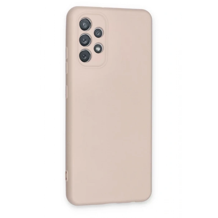 Samsung Galaxy A72 Kılıf Nano içi Kadife Silikon - Pudra
