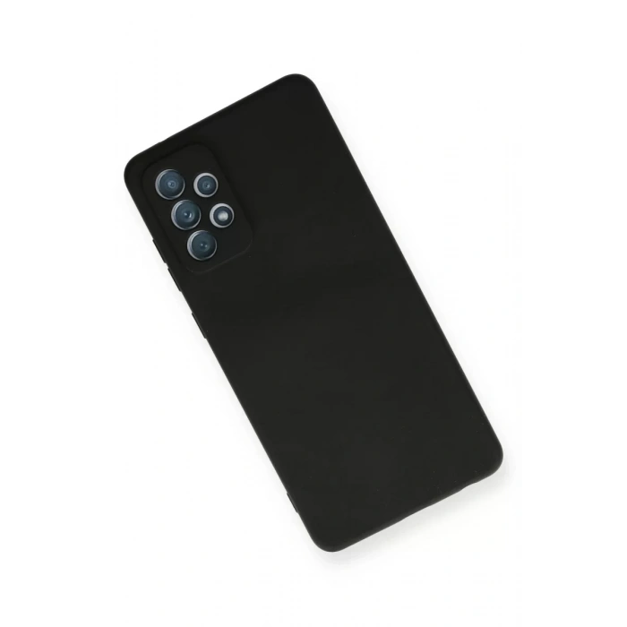 Samsung Galaxy A72 Kılıf Nano içi Kadife Silikon - Siyah