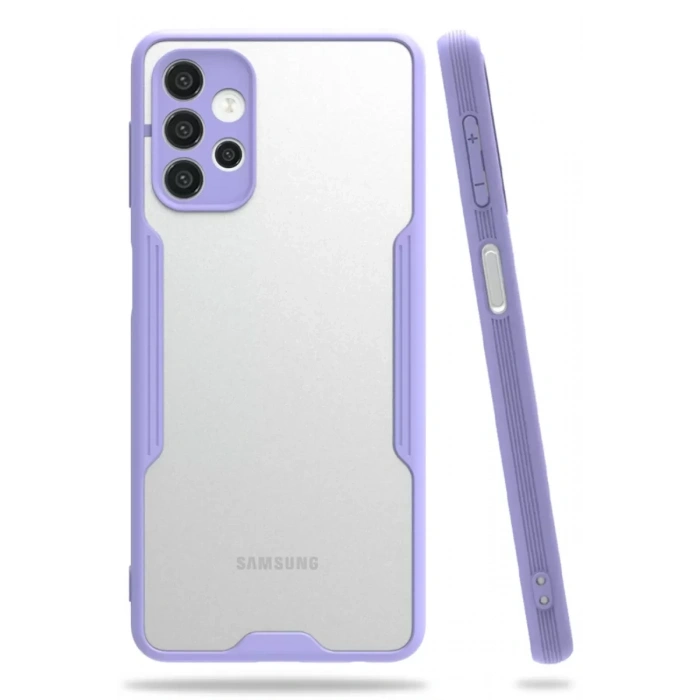 Samsung Galaxy A72 Kılıf Platin Silikon - Lila