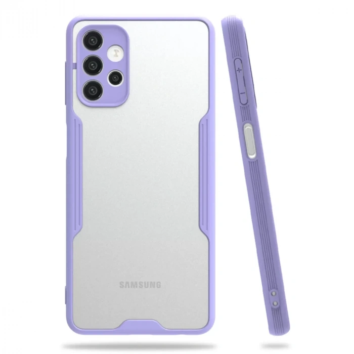 Samsung Galaxy A72 Kılıf Platin Silikon - Lila