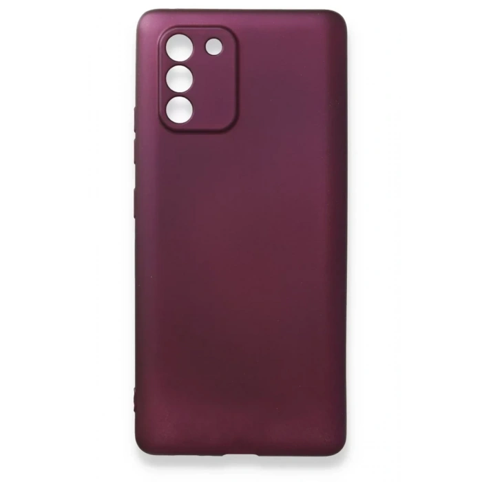Samsung Galaxy A91 / S10 Lite Kılıf First Silikon - Mürdüm