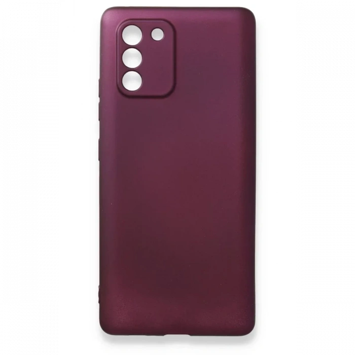 Samsung Galaxy A91 / S10 Lite Kılıf First Silikon - Mürdüm