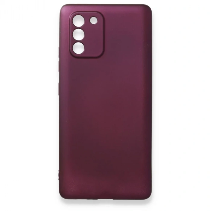 Samsung Galaxy A91 / S10 Lite Kılıf First Silikon - Mürdüm