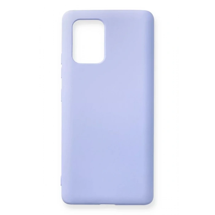 Samsung Galaxy A91 / S10 Lite Kılıf Nano içi Kadife Silikon - Lila