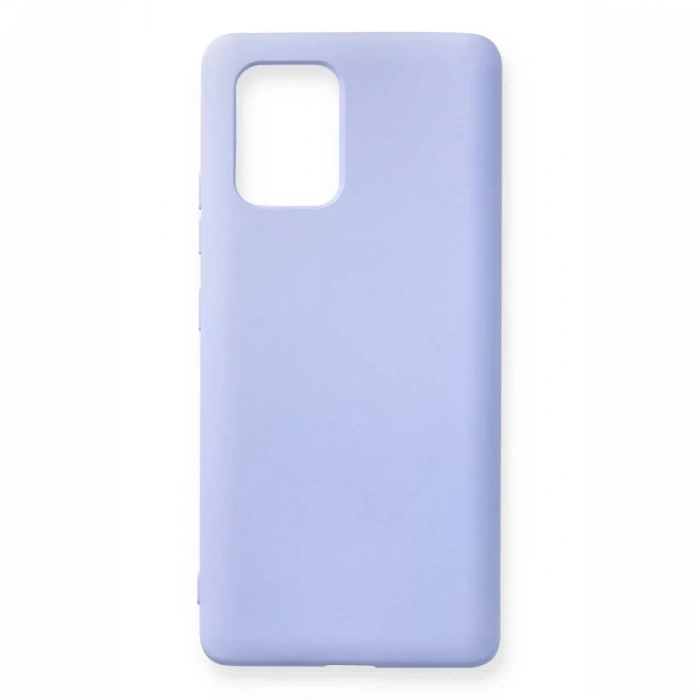 Samsung Galaxy A91 / S10 Lite Kılıf Nano içi Kadife Silikon - Lila