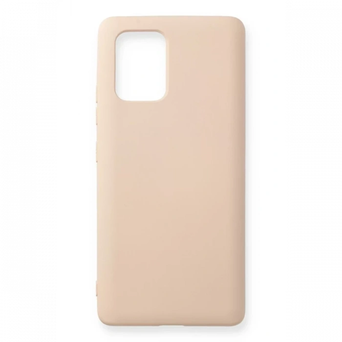 Samsung Galaxy A91 / S10 Lite Kılıf Nano içi Kadife Silikon - Pudra