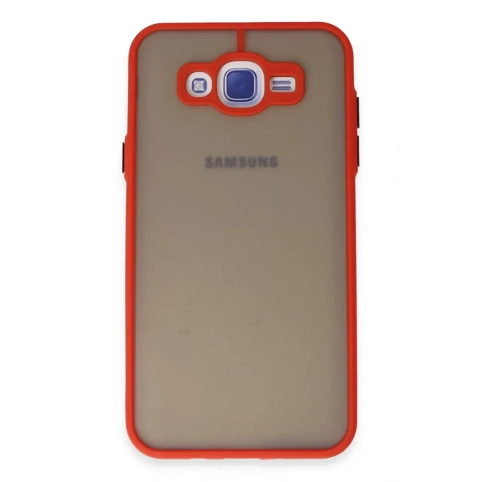 Samsung Galaxy J7 Kılıf Montreal Silikon Kapak - Kırmızı