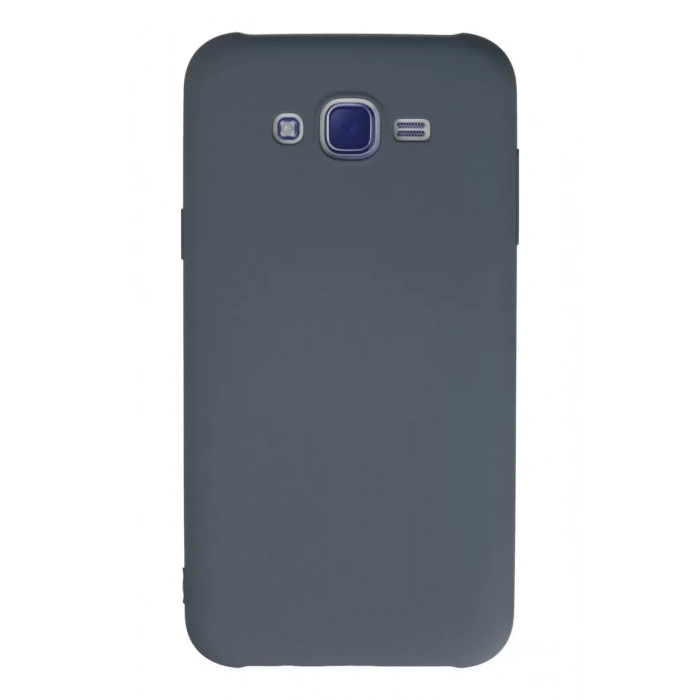 Samsung Galaxy J7 Kılıf Nano içi Kadife Silikon - Gri