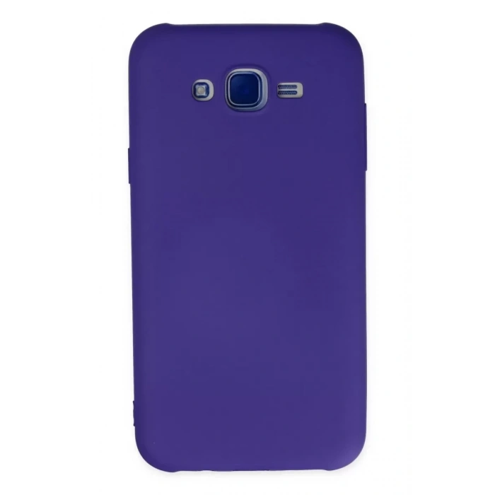 Samsung Galaxy J7 Kılıf Nano içi Kadife Silikon - Mor