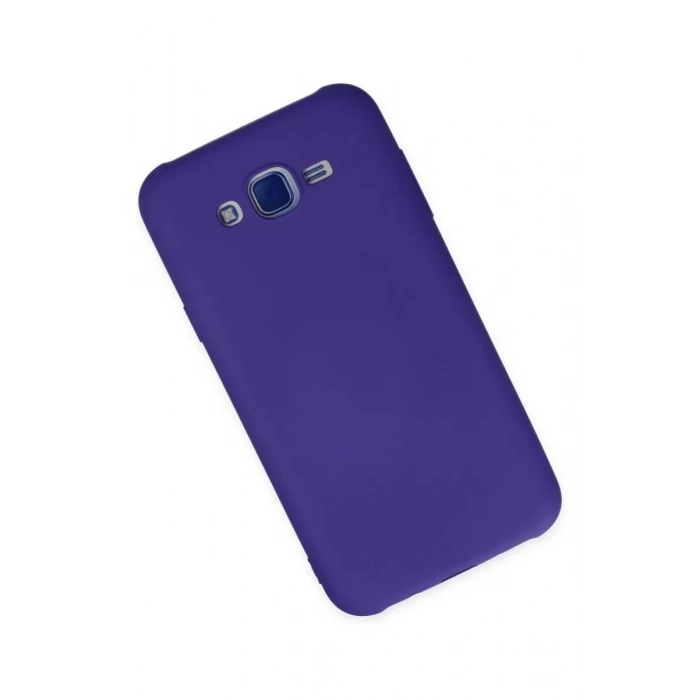 Samsung Galaxy J7 Kılıf Nano içi Kadife Silikon - Mor