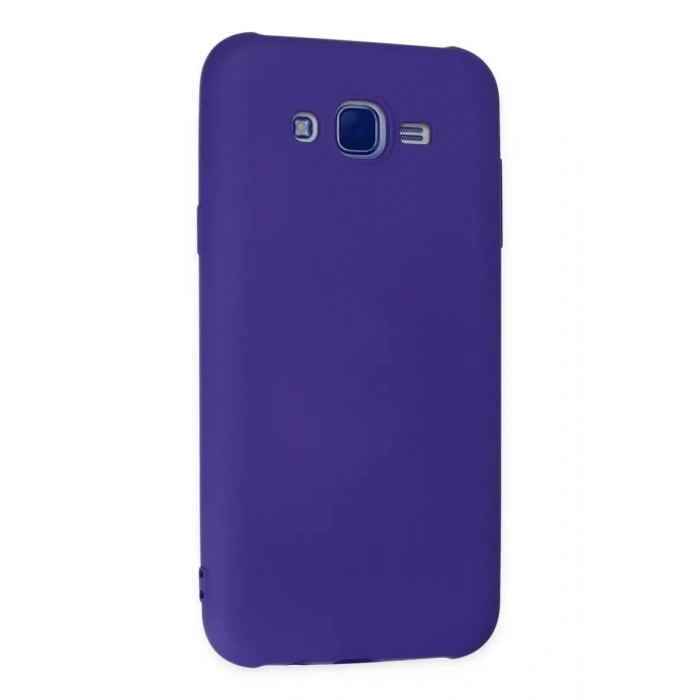 Samsung Galaxy J7 Kılıf Nano içi Kadife Silikon - Mor