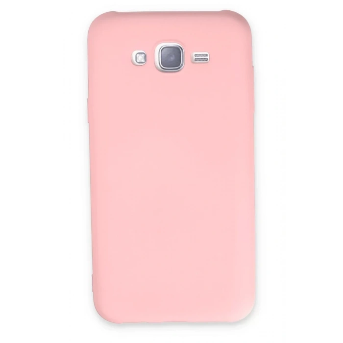 Samsung Galaxy J7 Kılıf Nano içi Kadife Silikon - Pudra