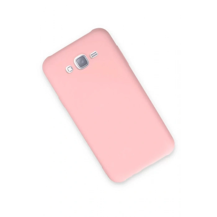 Samsung Galaxy J7 Kılıf Nano içi Kadife Silikon - Pudra