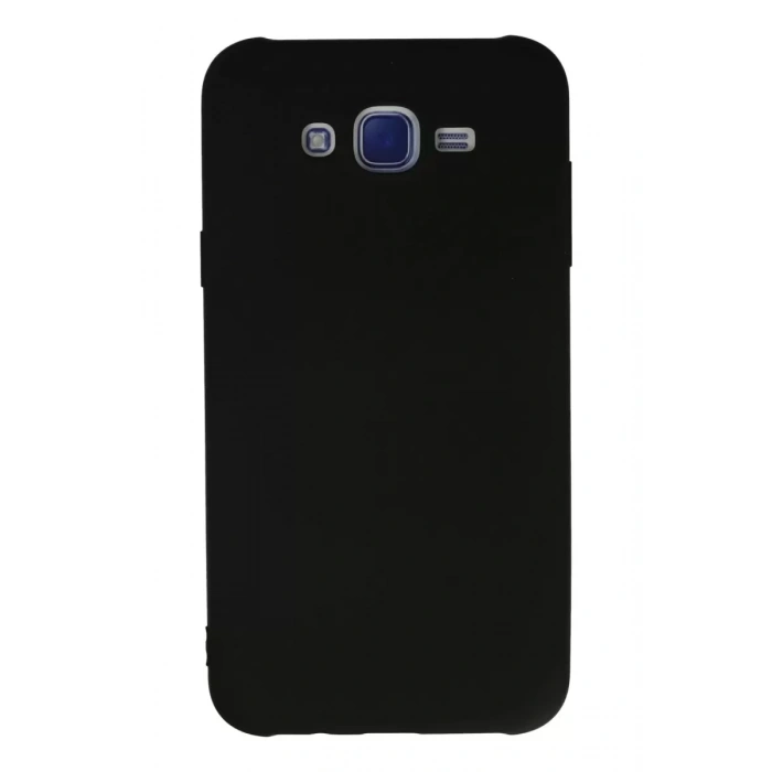 Samsung Galaxy J7 Kılıf Nano içi Kadife Silikon - Siyah