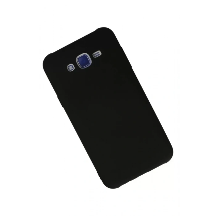Samsung Galaxy J7 Kılıf Nano içi Kadife Silikon - Siyah