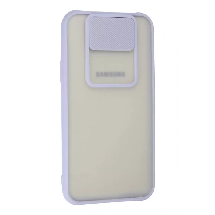 Samsung Galaxy J7 Kılıf Palm Buzlu Kamera Sürgülü Silikon - Lila