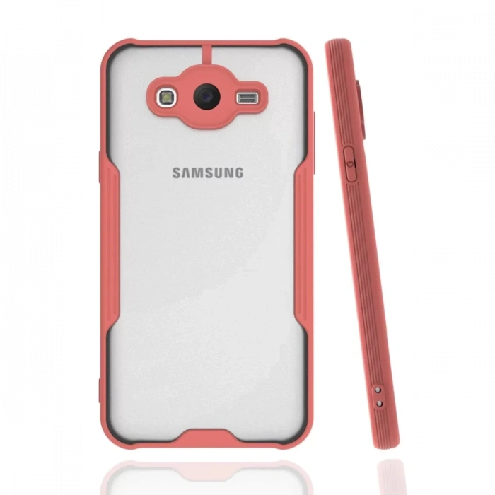 Samsung Galaxy J7 Kılıf Platin Silikon - Pembe