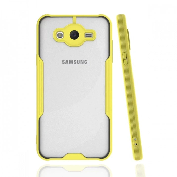 Samsung Galaxy J7 Kılıf Platin Silikon - Sarı