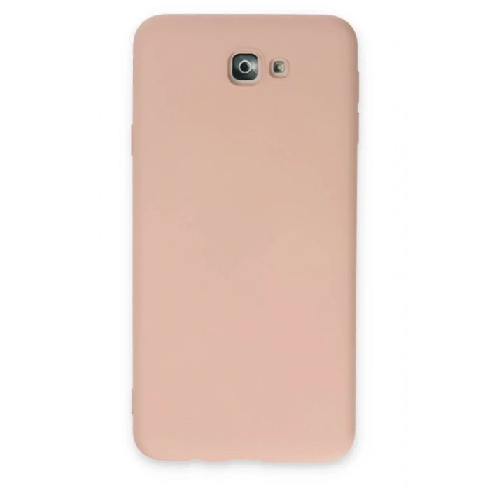 Samsung Galaxy J7 Prime Kılıf Nano içi Kadife Silikon - Pudra