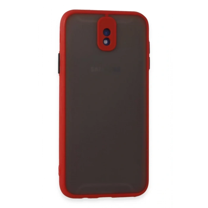 Samsung Galaxy J7 Pro / J730 Kılıf Montreal Silikon Kapak - Kırmızı