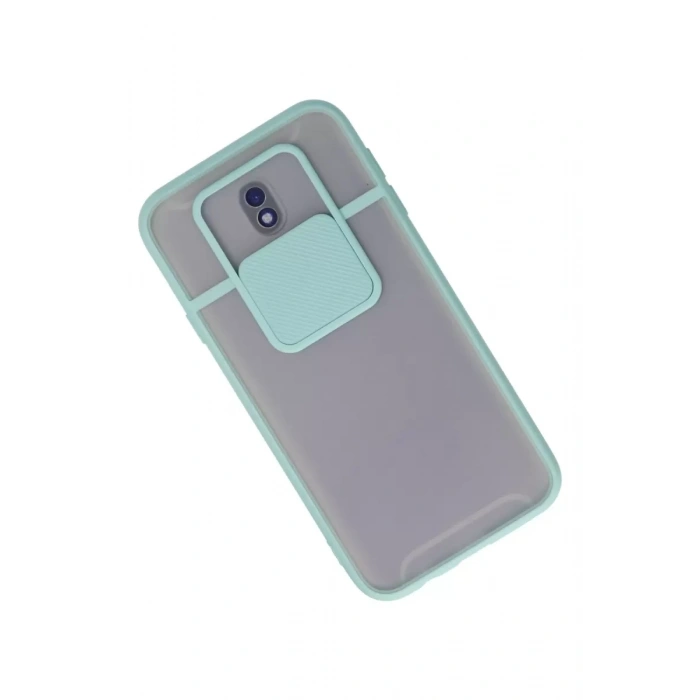 Samsung Galaxy J7 Pro / J730 Kılıf Palm Buzlu Kamera Sürgülü Silikon - Turkuaz