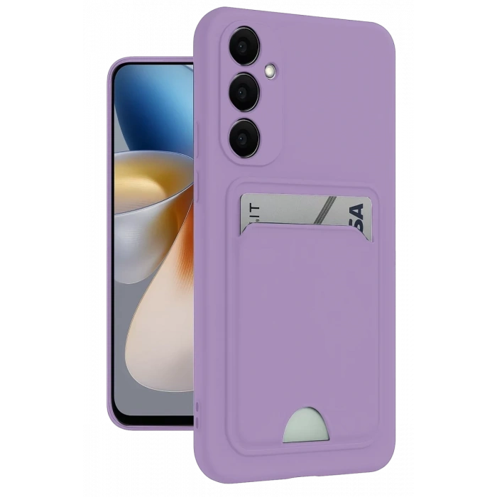 Samsung Galaxy M15 Kelvin Kartvizitli Silikon - Lila