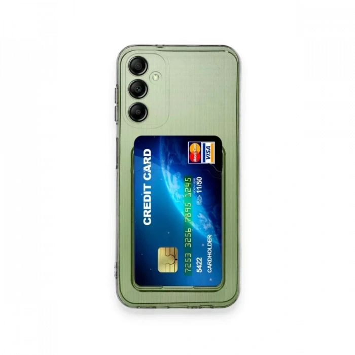 Samsung Galaxy M15 Kılıf Kart Şeffaf Silikon - Şeffaf