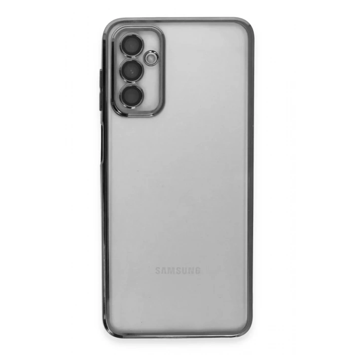 Samsung Galaxy M23 Kılıf Lensli Silikon - Siyah
