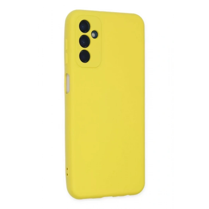 Samsung Galaxy M23 Kılıf Nano içi Kadife Silikon - Sarı