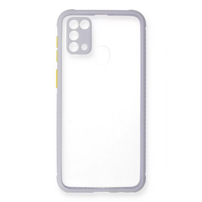 Samsung Galaxy M31 Kılıf Miami Şeffaf Silikon - Lila