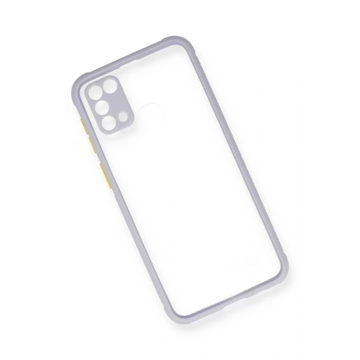 Samsung Galaxy M31 Kılıf Miami Şeffaf Silikon - Lila