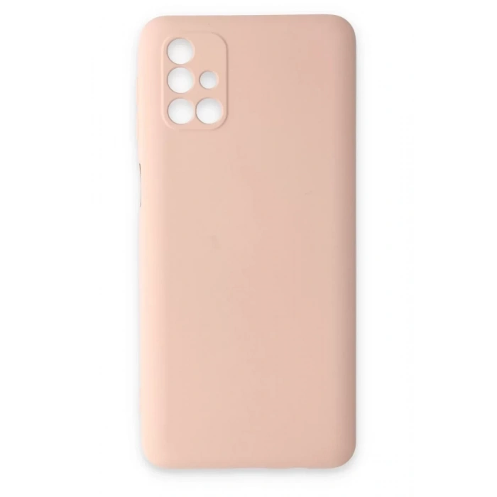 Samsung Galaxy M31S Kılıf Nano içi Kadife Silikon - Pudra