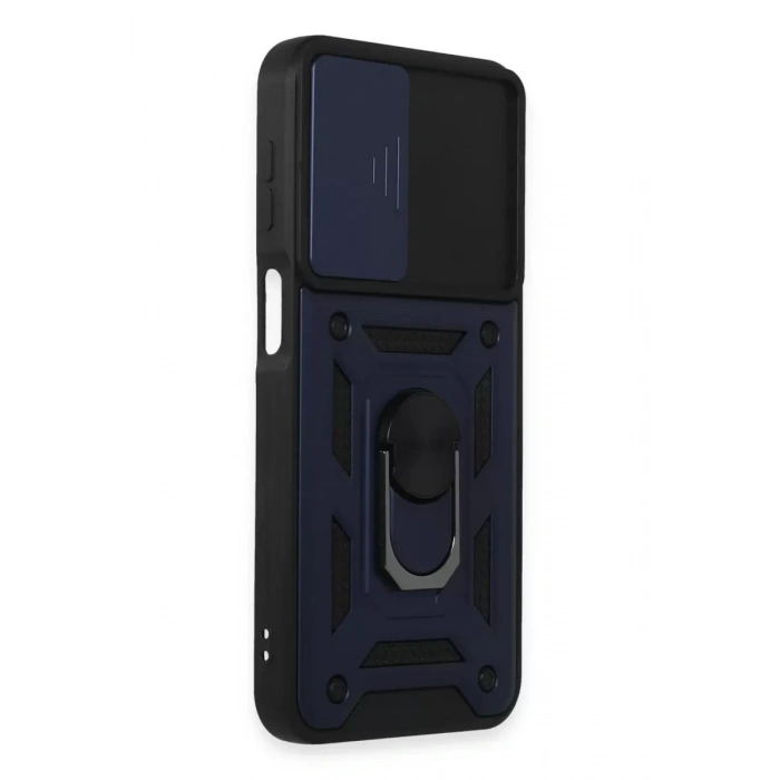 Samsung Galaxy M34 5G Kılıf Pars Lens Yüzüklü Silikon - Lacivert