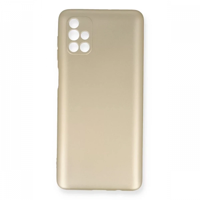 Samsung Galaxy M51 Kılıf First Silikon - Gold