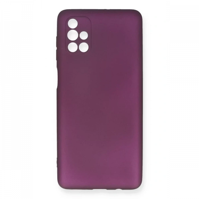 Samsung Galaxy M51 Kılıf First Silikon - Mürdüm