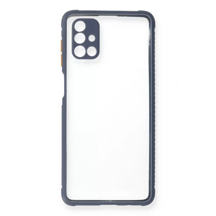 Samsung Galaxy M51 Kılıf Miami Şeffaf Silikon - Gri