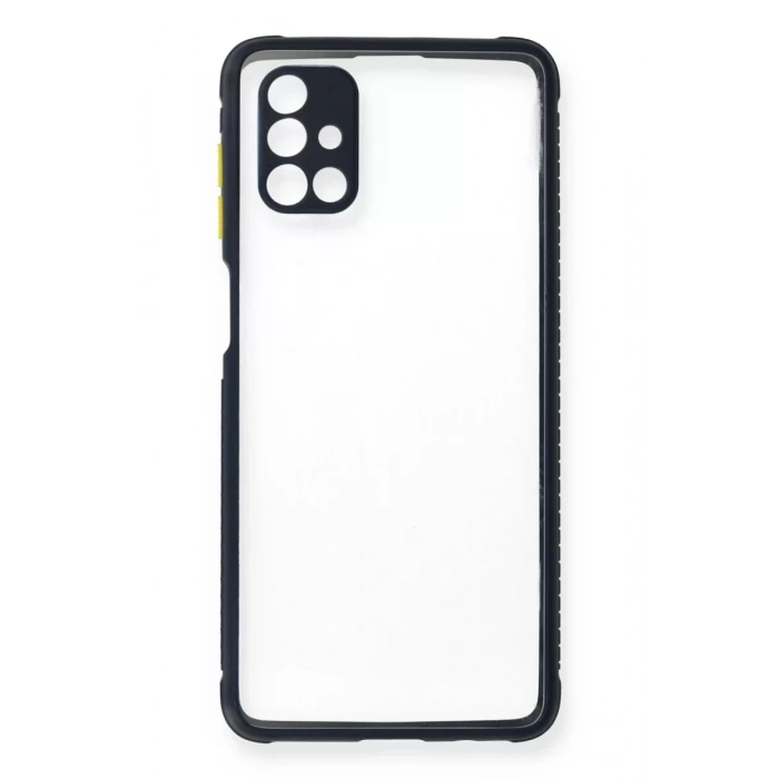 Samsung Galaxy M51 Kılıf Miami Şeffaf Silikon - Lacivert