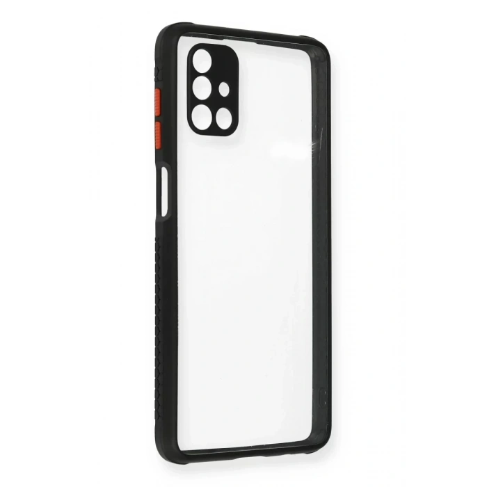 Samsung Galaxy M51 Kılıf Miami Şeffaf Silikon - Siyah