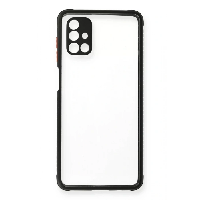 Samsung Galaxy M51 Kılıf Miami Şeffaf Silikon - Siyah