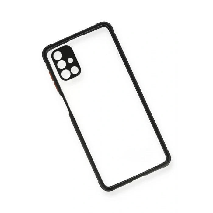 Samsung Galaxy M51 Kılıf Miami Şeffaf Silikon - Siyah