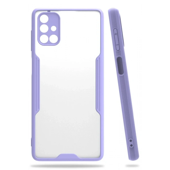 Samsung Galaxy M51 Kılıf Platin Silikon - Lila