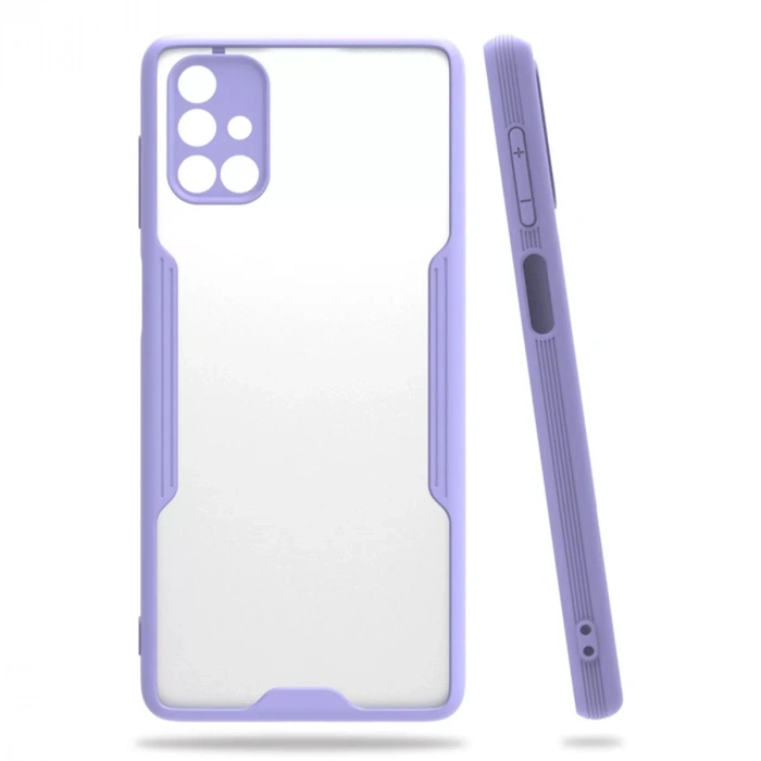 Samsung Galaxy M51 Kılıf Platin Silikon - Lila