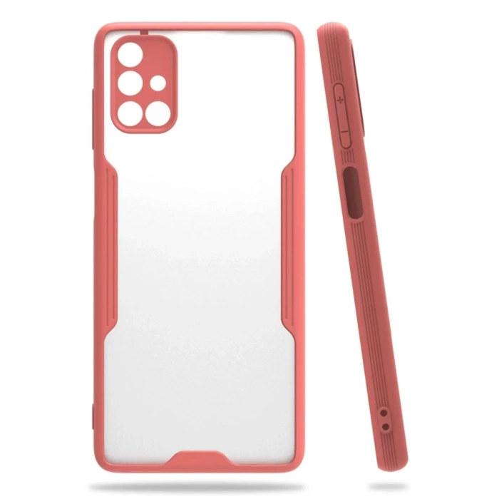 Samsung Galaxy M51 Kılıf Platin Silikon - Pembe
