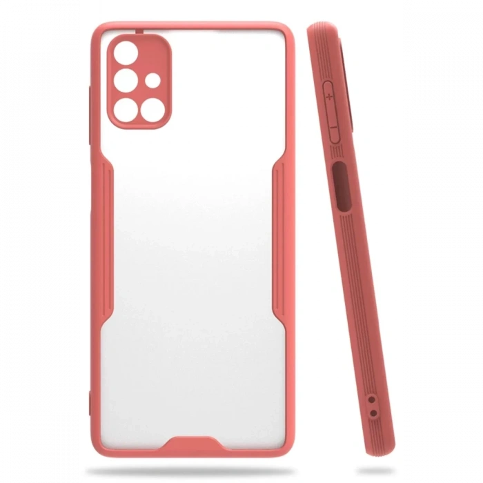 Samsung Galaxy M51 Kılıf Platin Silikon - Pembe