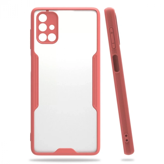 Samsung Galaxy M51 Kılıf Platin Silikon - Pembe