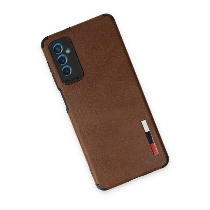 Samsung Galaxy M52 5G Kılıf Loop Deri Silikon - Kahverengi
