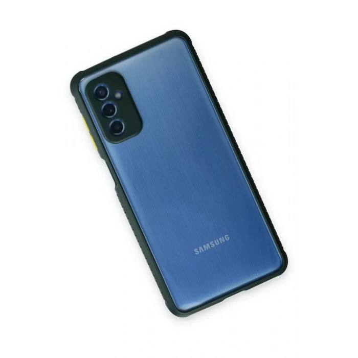 Samsung Galaxy M52 5G Kılıf Miami Şeffaf Silikon - Koyu Yeşil
